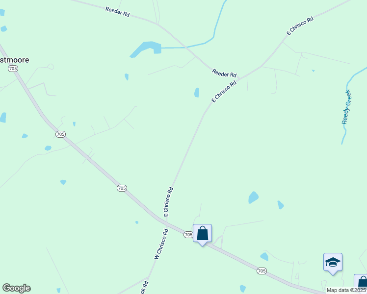 map of restaurants, bars, coffee shops, grocery stores, and more near 916 East Chrisco Road in Seagrove