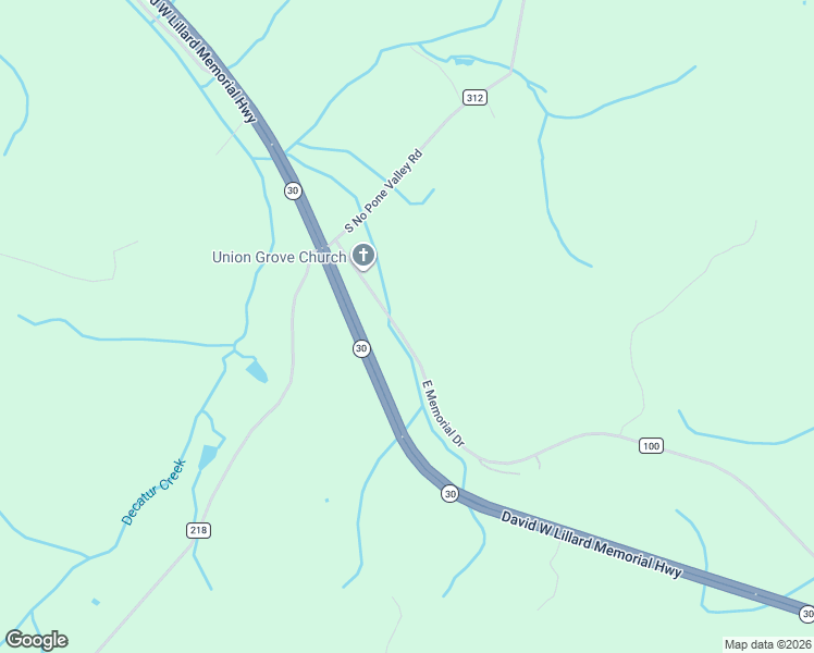 map of restaurants, bars, coffee shops, grocery stores, and more near 7901 Old Highway 30 East in Decatur