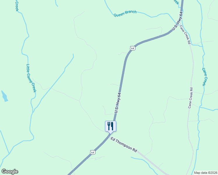 map of restaurants, bars, coffee shops, grocery stores, and more near 5199 U.S. 64 in Union Mills