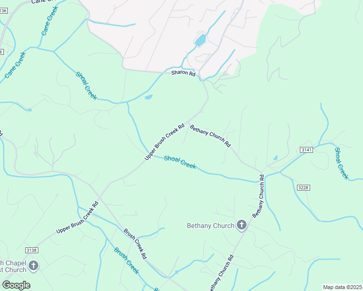 map of restaurants, bars, coffee shops, grocery stores, and more near 1097 Upper Brush Creek Road in Fairview