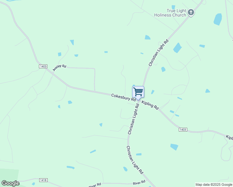 map of restaurants, bars, coffee shops, grocery stores, and more near 174 Cokesbury Road in Fuquay-Varina