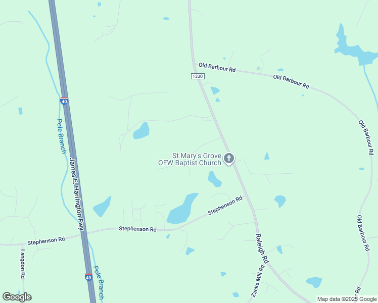 map of restaurants, bars, coffee shops, grocery stores, and more near 176 Lowery Lane in Benson