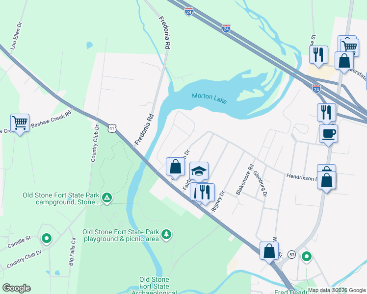 map of restaurants, bars, coffee shops, grocery stores, and more near 180 Mortons Lake Road in Manchester