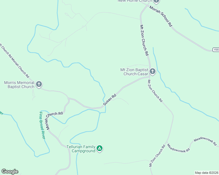 map of restaurants, bars, coffee shops, grocery stores, and more near 130 Susan Road in Casar