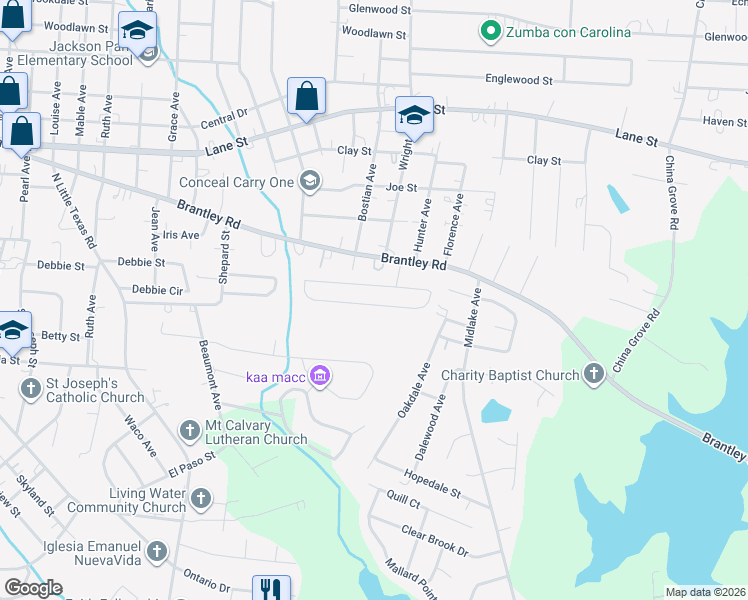 map of restaurants, bars, coffee shops, grocery stores, and more near 2050 Samantha Drive in Kannapolis