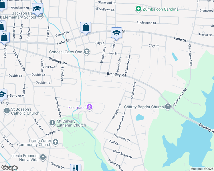 map of restaurants, bars, coffee shops, grocery stores, and more near 2050 Samantha Dr in Kannapolis