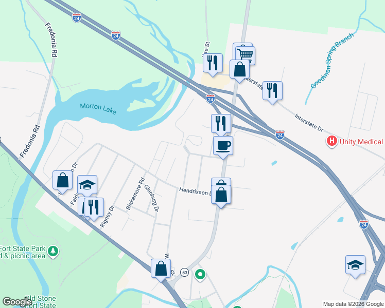 map of restaurants, bars, coffee shops, grocery stores, and more near 121 Hayfield Square in Manchester