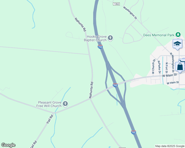 map of restaurants, bars, coffee shops, grocery stores, and more near State Road 1336 in Pikeville