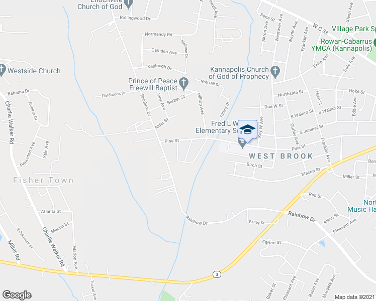 map of restaurants, bars, coffee shops, grocery stores, and more near 4377 Greenridge Lane in Kannapolis