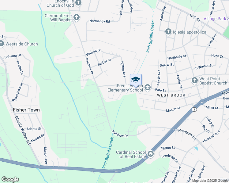 map of restaurants, bars, coffee shops, grocery stores, and more near 4301 Forestridge Lane in Kannapolis