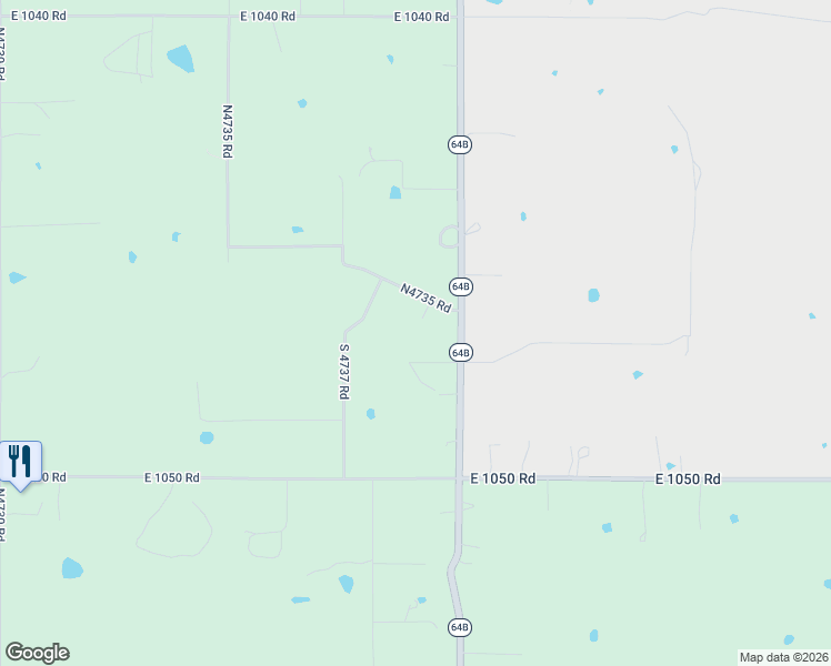 map of restaurants, bars, coffee shops, grocery stores, and more near 104558 South 4735 Road in Muldrow