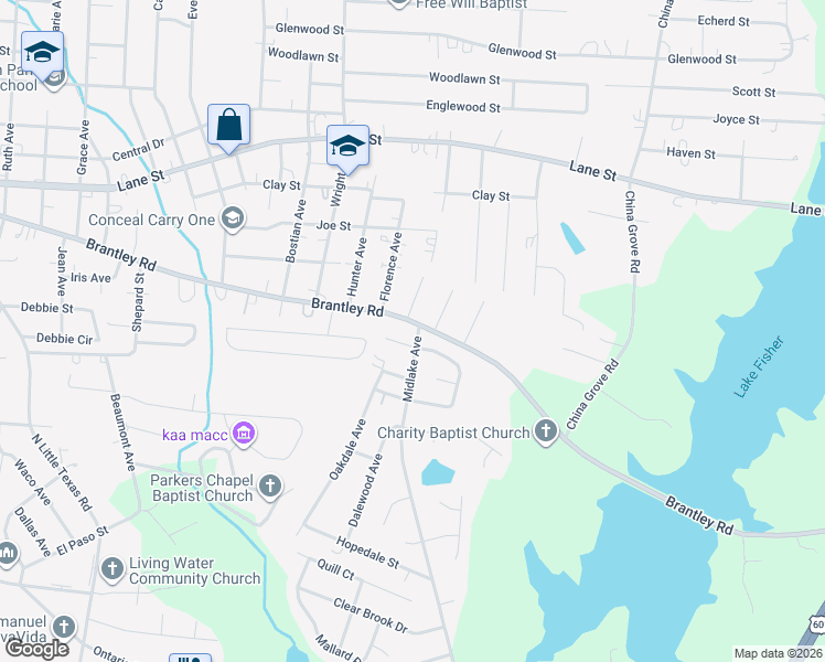 map of restaurants, bars, coffee shops, grocery stores, and more near 2209 Brantley Road in Kannapolis