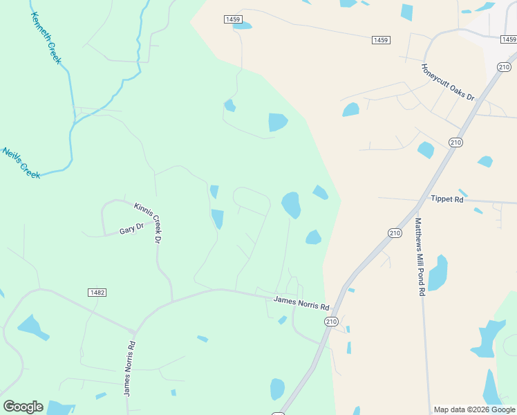 map of restaurants, bars, coffee shops, grocery stores, and more near 571 Chinaberry Lane in Angier