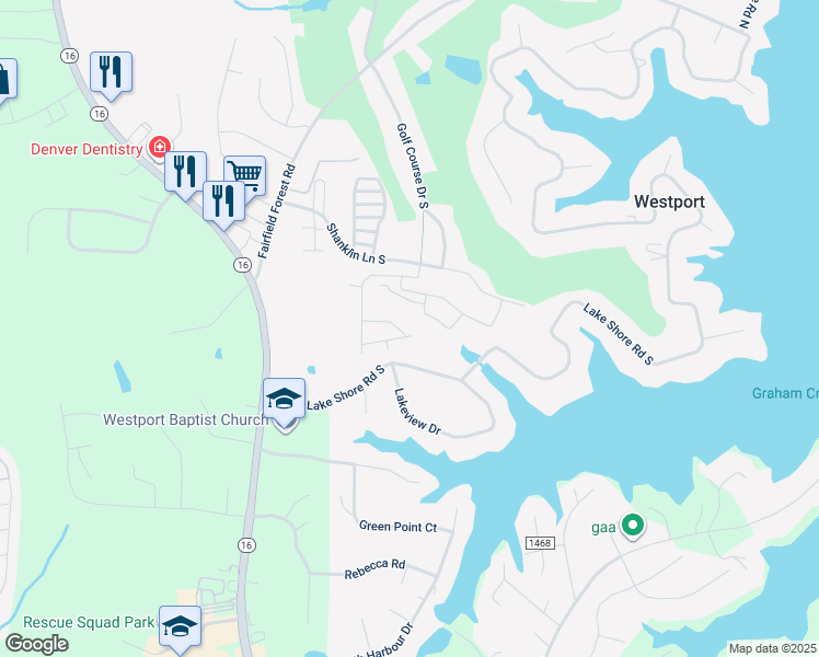 map of restaurants, bars, coffee shops, grocery stores, and more near 1451 Spring Ridge Lane in Denver