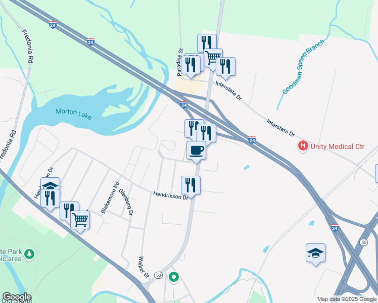 map of restaurants, bars, coffee shops, grocery stores, and more near 200-298 Storage Ln in Manchester