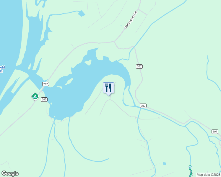 map of restaurants, bars, coffee shops, grocery stores, and more near County Road 307 in Decatur