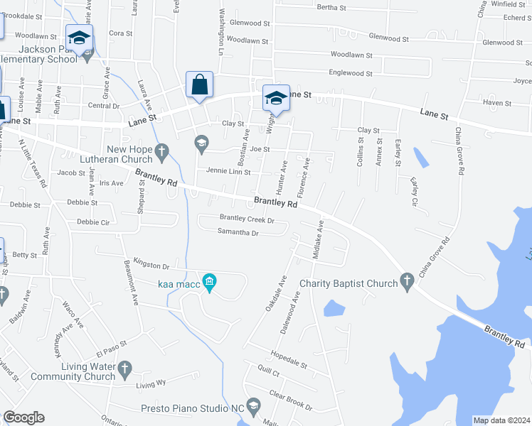 map of restaurants, bars, coffee shops, grocery stores, and more near 408 Carsil Way in Kannapolis