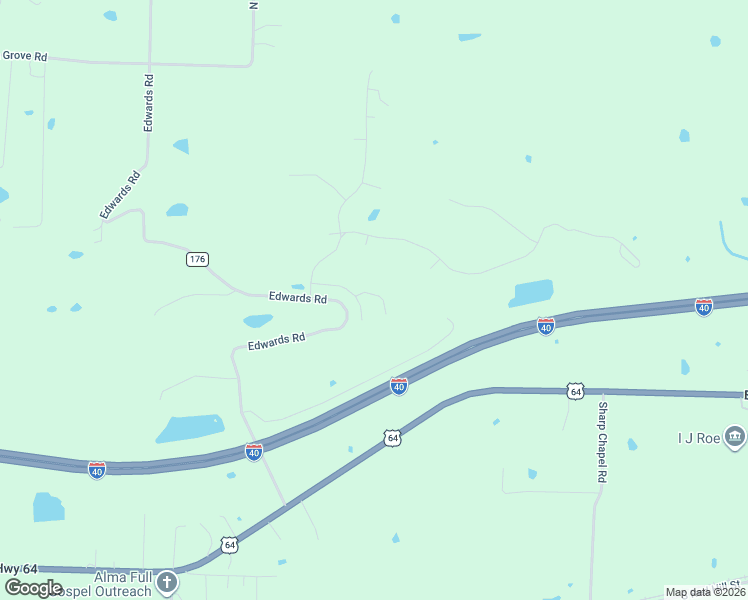 map of restaurants, bars, coffee shops, grocery stores, and more near 3219 Green Way in Alma