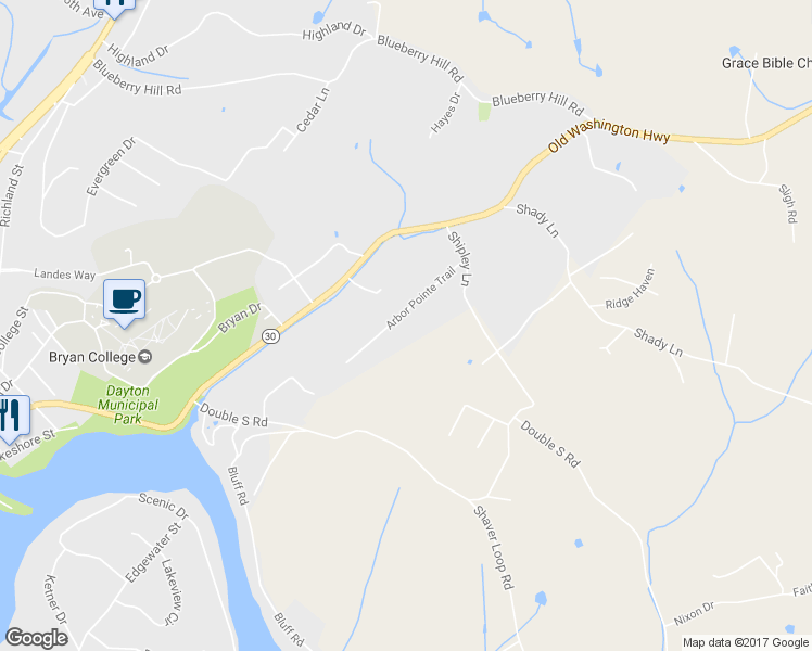 map of restaurants, bars, coffee shops, grocery stores, and more near 315 Arbor Pointe Trail in Dayton