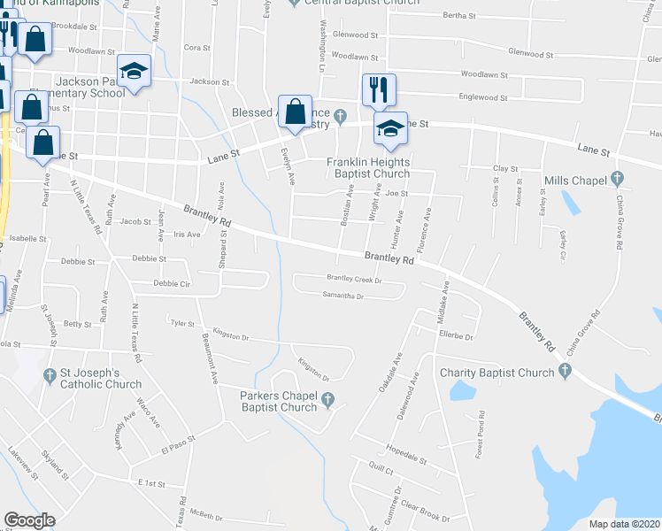 map of restaurants, bars, coffee shops, grocery stores, and more near 421 Bostian Avenue in Kannapolis