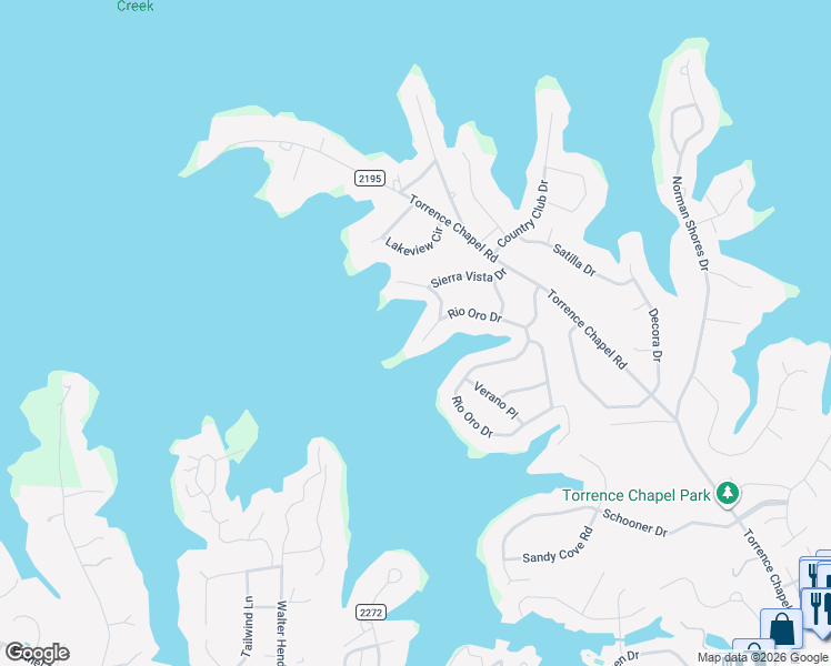 map of restaurants, bars, coffee shops, grocery stores, and more near 20724 Rio Oro Drive in Cornelius