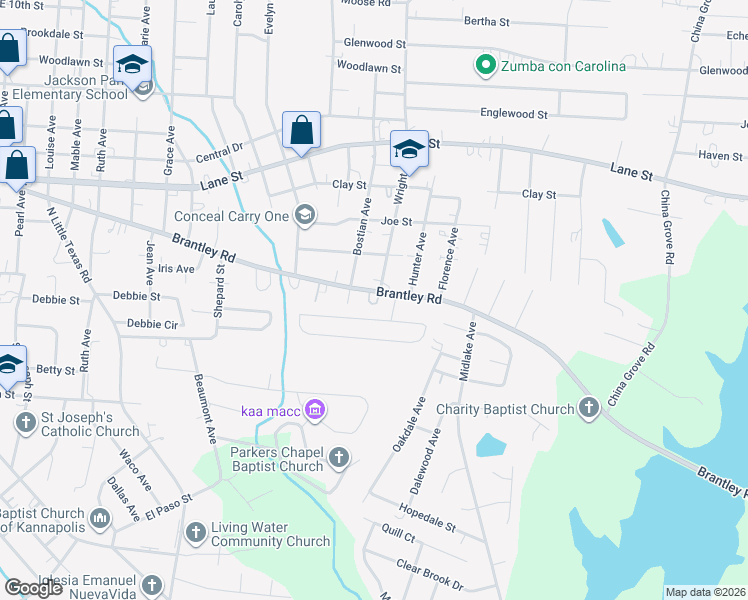 map of restaurants, bars, coffee shops, grocery stores, and more near 2006 Brantley Road in Kannapolis