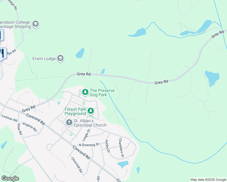 map of restaurants, bars, coffee shops, grocery stores, and more near 1906 Davis Rd in Davidson