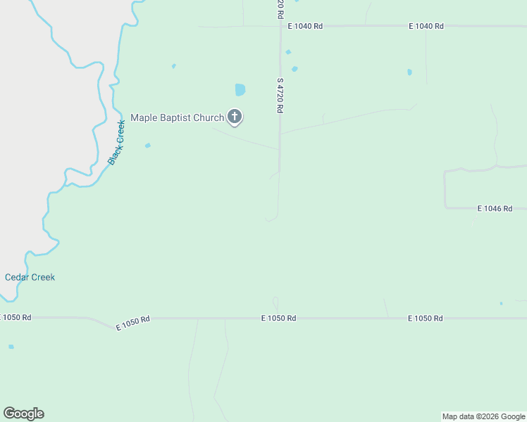 map of restaurants, bars, coffee shops, grocery stores, and more near 104692 South 4720 Road in Muldrow