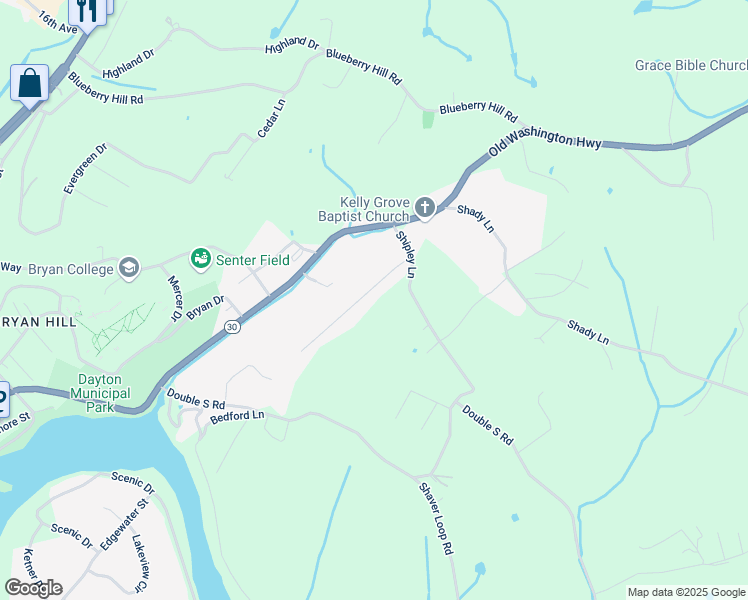 map of restaurants, bars, coffee shops, grocery stores, and more near 315 Arbor Pointe Trail in Dayton