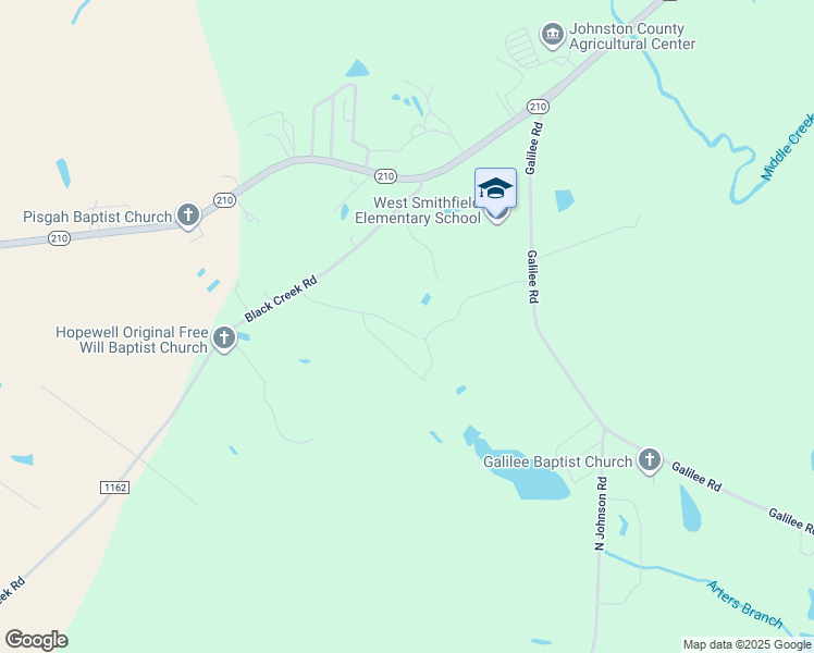 map of restaurants, bars, coffee shops, grocery stores, and more near 383 Hopewell Branch Ct in Smithfield