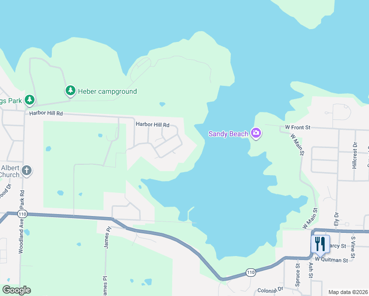 map of restaurants, bars, coffee shops, grocery stores, and more near 37 Harbor Hill Road in Heber Springs