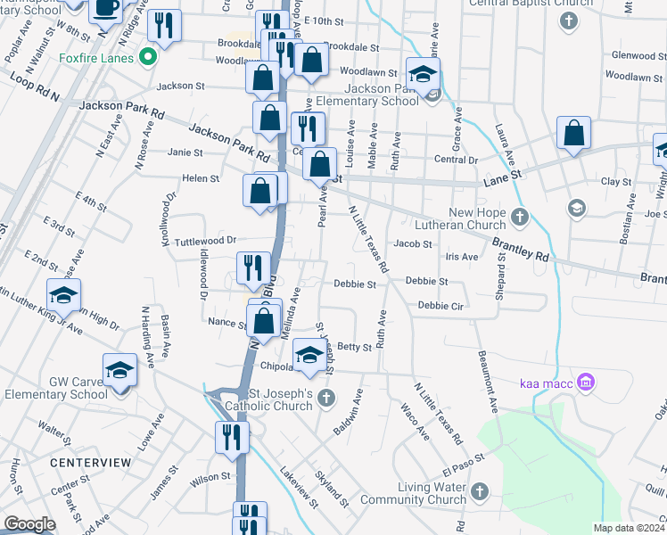 map of restaurants, bars, coffee shops, grocery stores, and more near 402 Pearl Avenue in Kannapolis