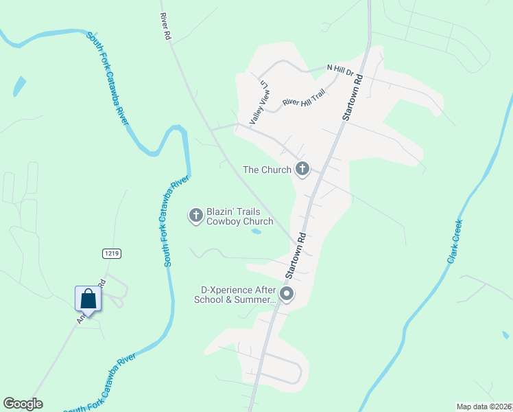 map of restaurants, bars, coffee shops, grocery stores, and more near 1760 River Road in Lincolnton