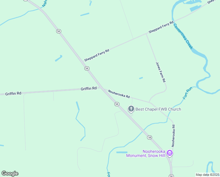 map of restaurants, bars, coffee shops, grocery stores, and more near 954 Nooherooka Road in Snow Hill