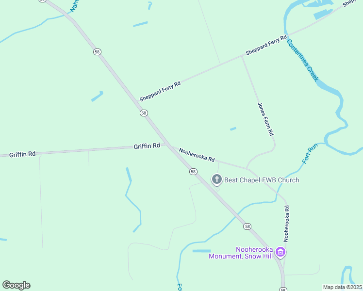 map of restaurants, bars, coffee shops, grocery stores, and more near 954 Nooherooka Road in Snow Hill