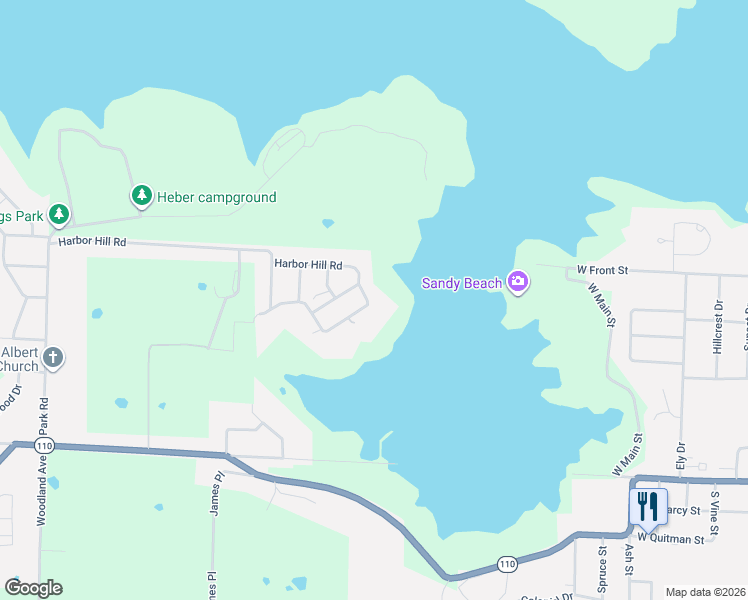 map of restaurants, bars, coffee shops, grocery stores, and more near 37 Harbor Hill Road in Heber Springs