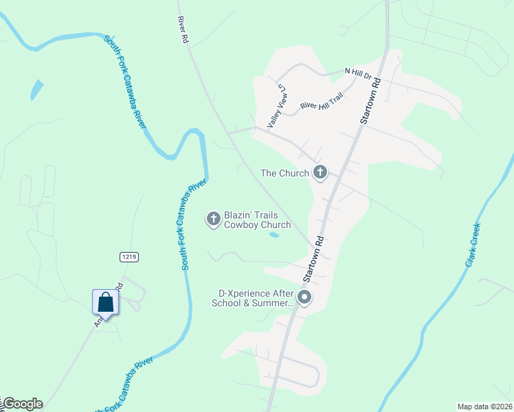 map of restaurants, bars, coffee shops, grocery stores, and more near 1771 River Road in Lincolnton