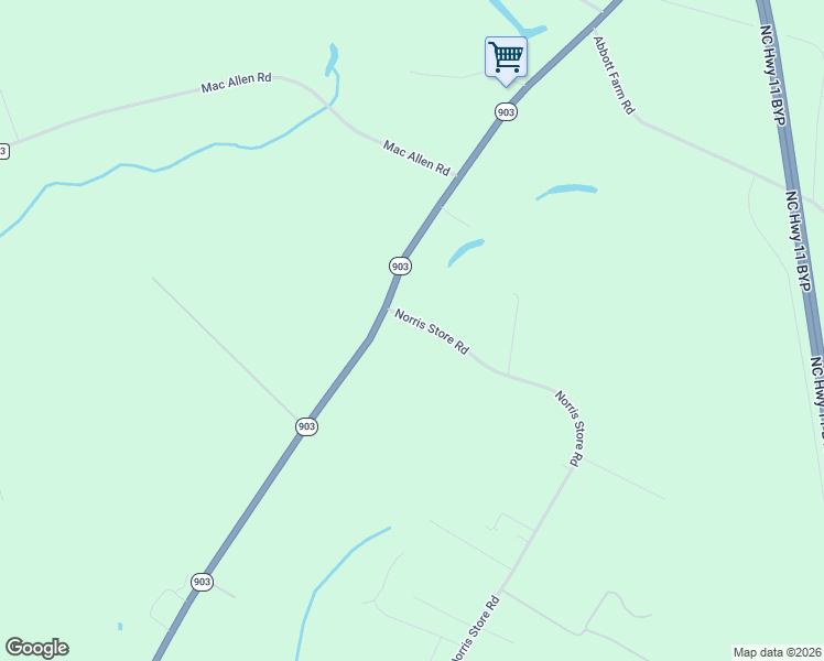 map of restaurants, bars, coffee shops, grocery stores, and more near 3830 Norris Store Road in Ayden