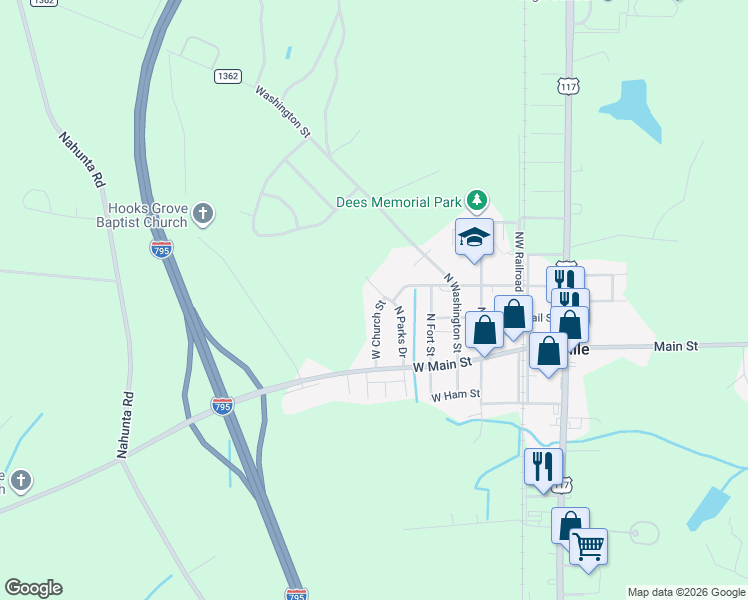 map of restaurants, bars, coffee shops, grocery stores, and more near 201-203 North Parks Drive in Pikeville