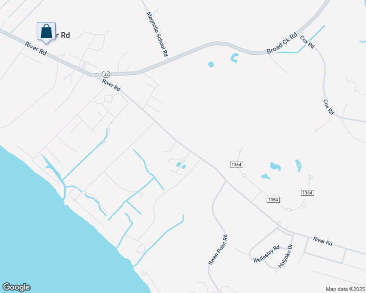 map of restaurants, bars, coffee shops, grocery stores, and more near 12 River Road in Washington