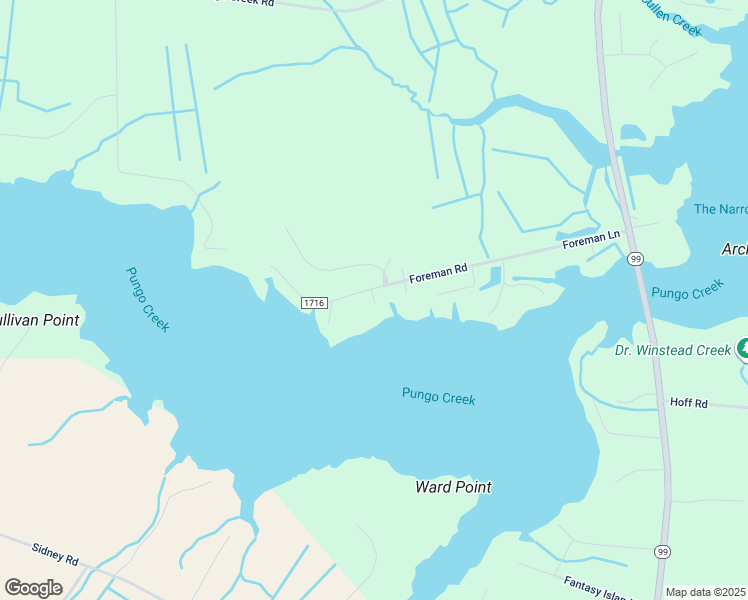 map of restaurants, bars, coffee shops, grocery stores, and more near State Road 1716 in Beaufort County