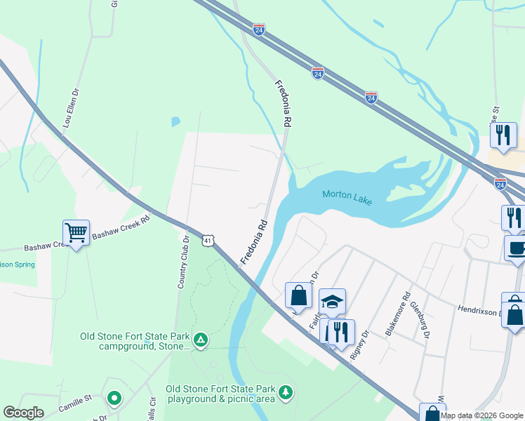 map of restaurants, bars, coffee shops, grocery stores, and more near 221 Fredonia Road in Manchester