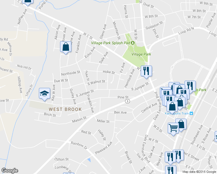 map of restaurants, bars, coffee shops, grocery stores, and more near in Kannapolis