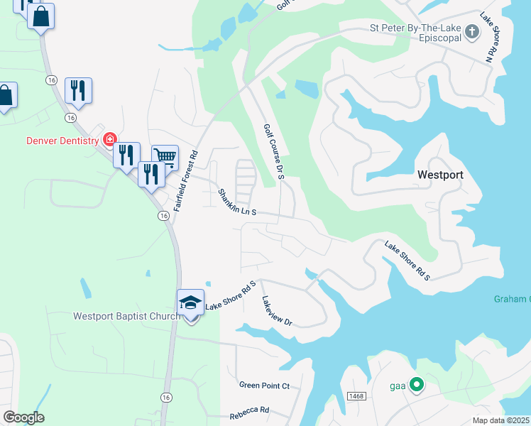 map of restaurants, bars, coffee shops, grocery stores, and more near Shanklin Lane South in Westport