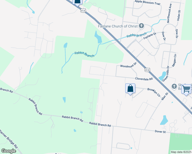 map of restaurants, bars, coffee shops, grocery stores, and more near 503 Cloverdale Road in Shelbyville