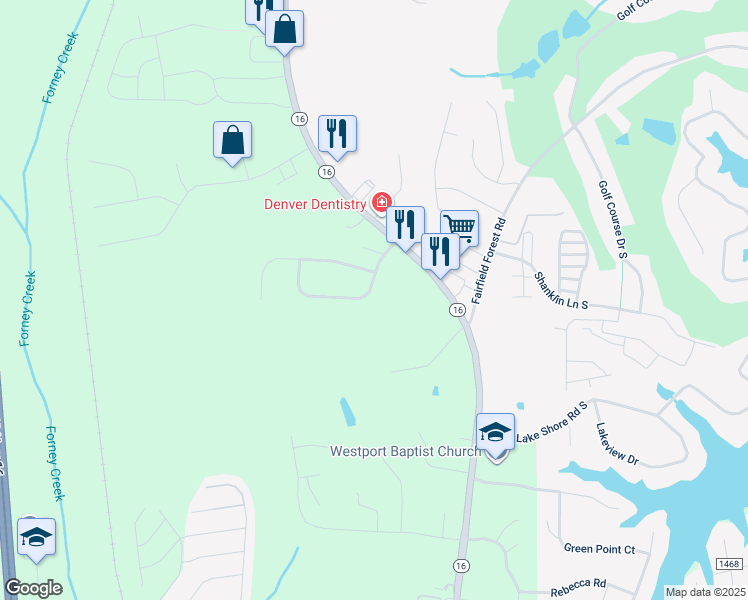 map of restaurants, bars, coffee shops, grocery stores, and more near 7822 Old Post Road in Denver