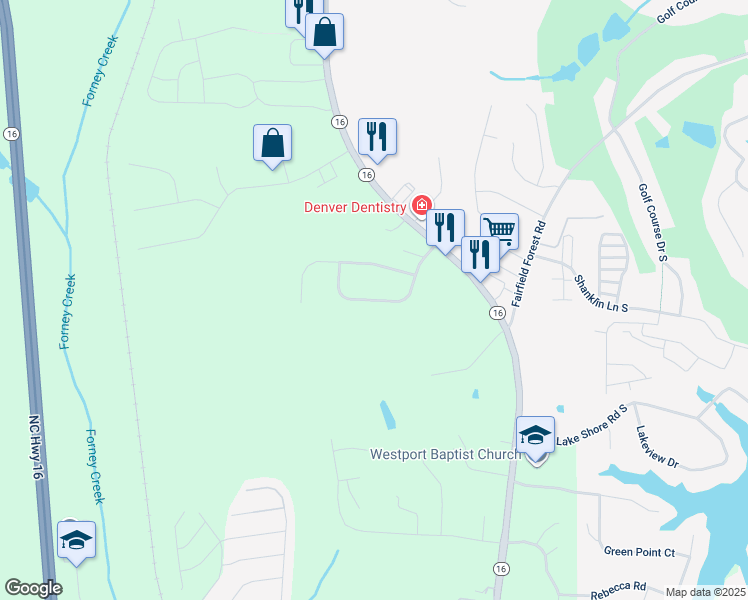 map of restaurants, bars, coffee shops, grocery stores, and more near Old Post Road in Denver