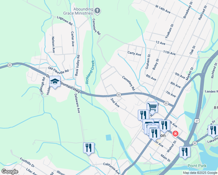 map of restaurants, bars, coffee shops, grocery stores, and more near 920 2nd Avenue in Dayton