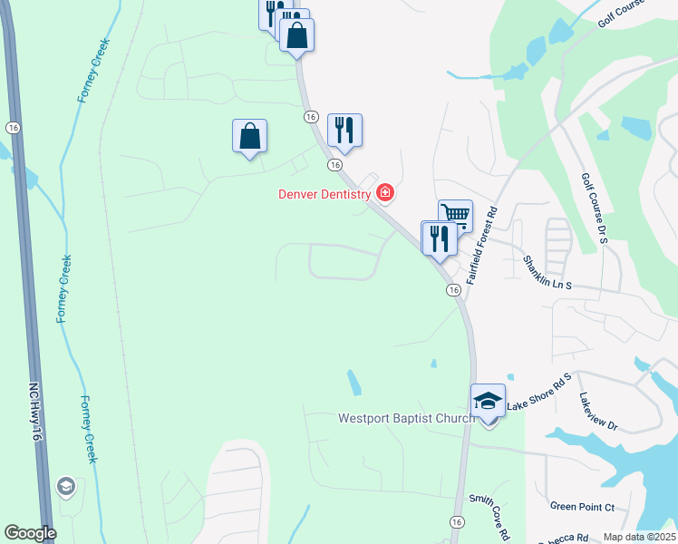 map of restaurants, bars, coffee shops, grocery stores, and more near 7671 Old Post Road in Denver