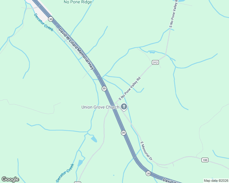 map of restaurants, bars, coffee shops, grocery stores, and more near 7669 Tennessee 30 in Decatur